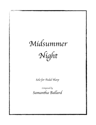 Book cover for Midsummer Night - Harp Solo by Samantha Ballard