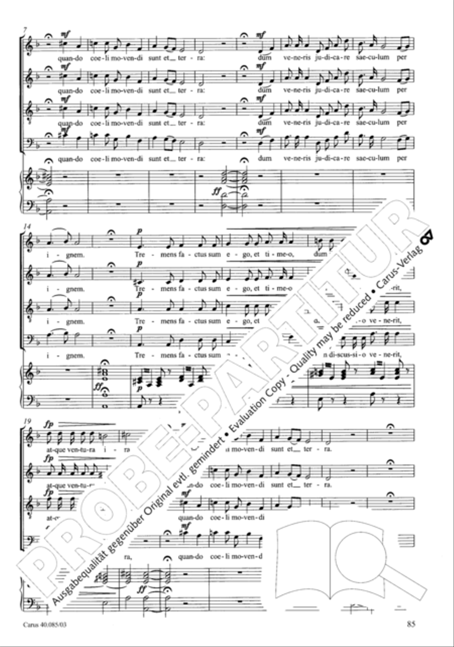 Missa pro defunctis Missa pro defunctis 4-Part scores gallery preview page 86