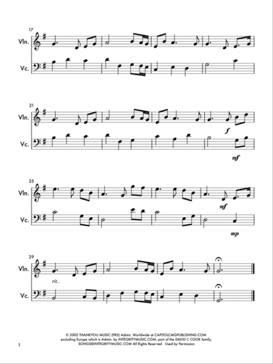 In Christ Alone In Christ Alone String Duet scores gallery preview page 2