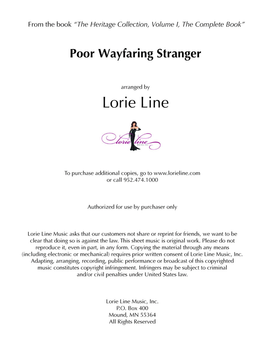 Poor Wayfaring Stranger Piano Solo scores gallery preview page 1