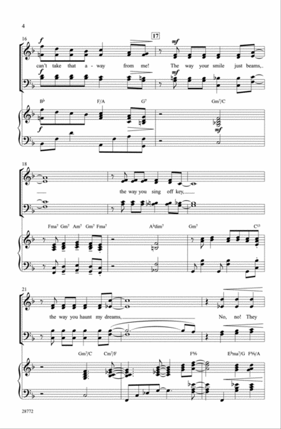 They Can't Take That Away from Me Choir scores gallery preview page 3