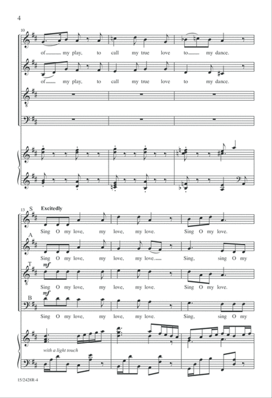 My Dancing Day My Dancing Day 4-Part scores gallery preview page 5