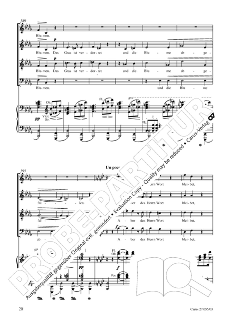 Ein Deutsches Requiem (German Requiem) 4-Part scores gallery preview page 23