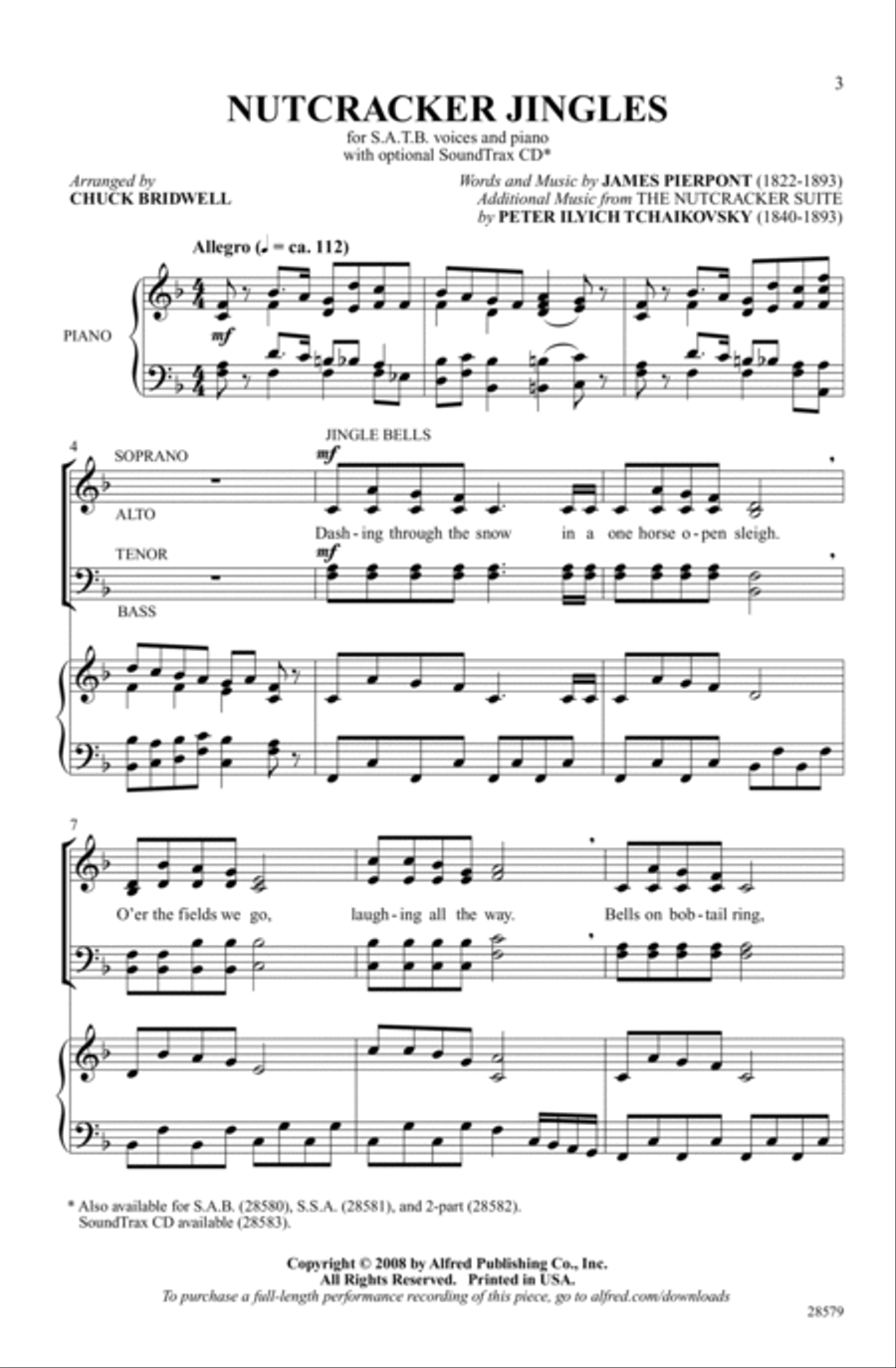 Nutcracker Jingles 4-Part scores gallery preview page 1