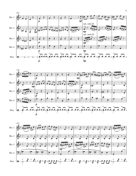 Farandole from "L'Arlesienne" for horn quartet (with substitutions) image number null