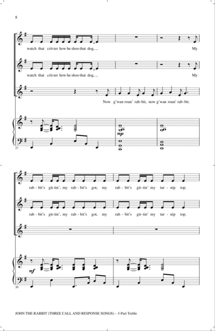 Oh, John The Rabbit 3-Part scores gallery preview page 6