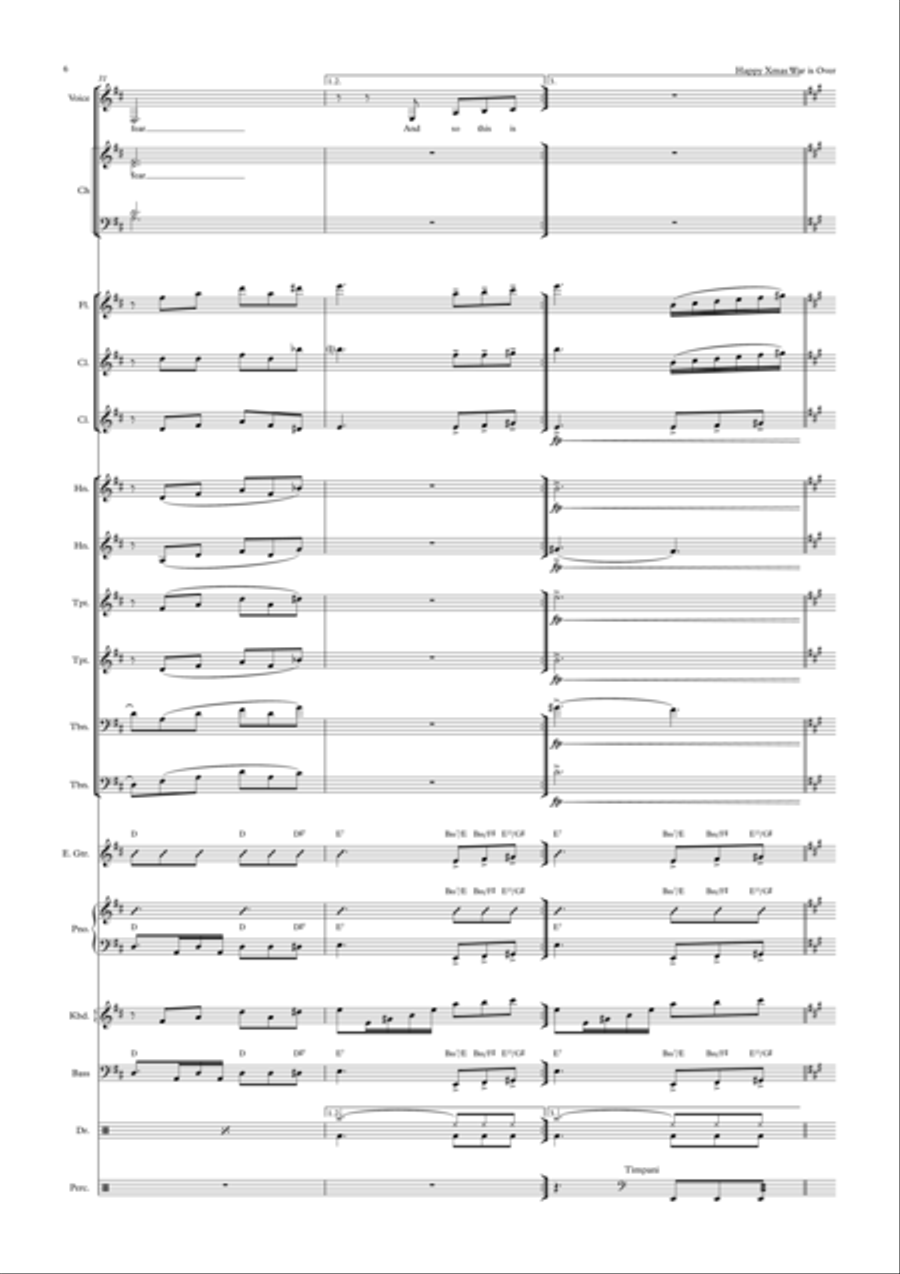 Happy Xmas (war Is Over) School and Community scores gallery preview page 6