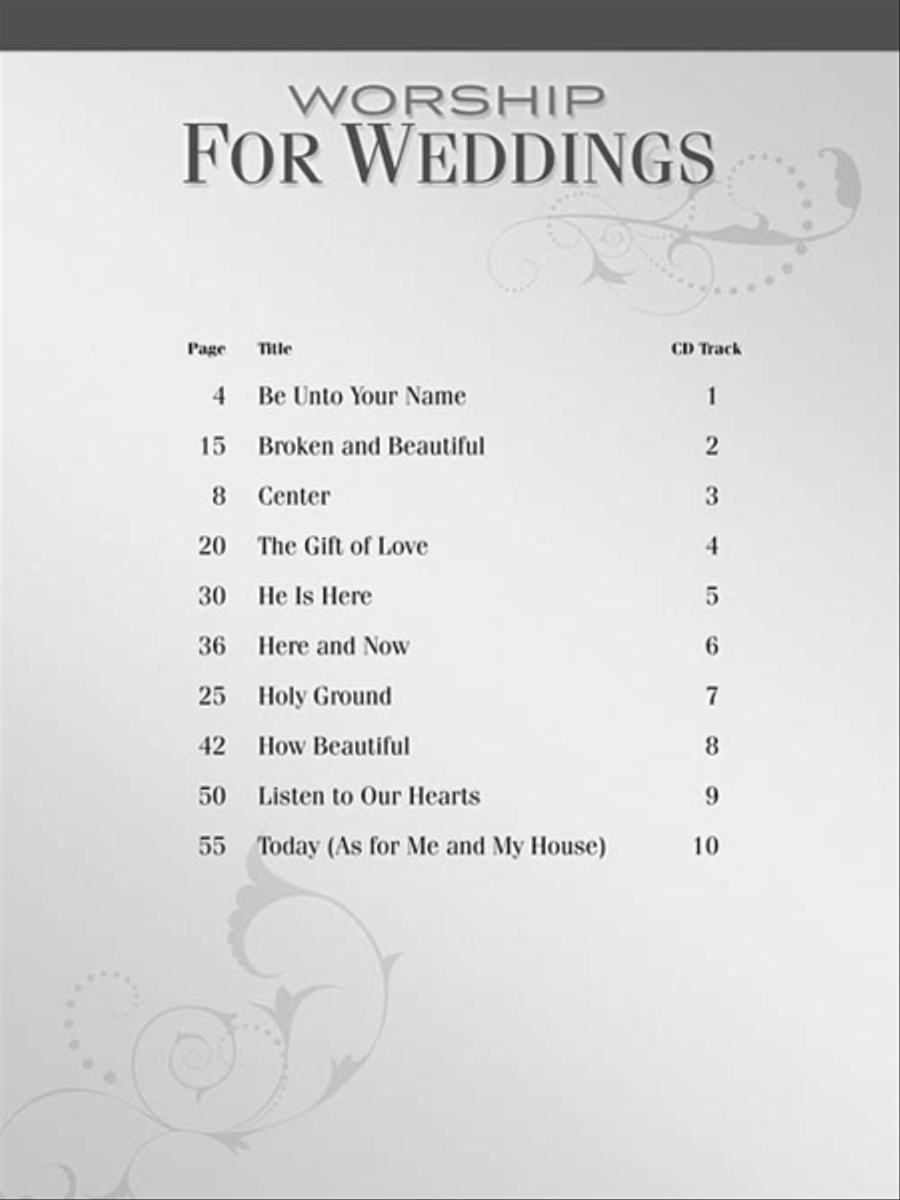 Worship for Weddings Piano, Vocal, Guitar scores gallery preview page 2