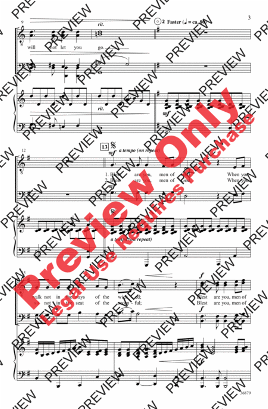 Arise, O Men of God Men's Choir scores gallery preview page 3