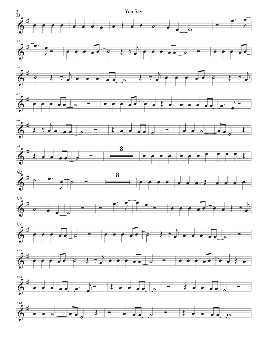 You Say Trumpet Solo scores gallery preview page 2