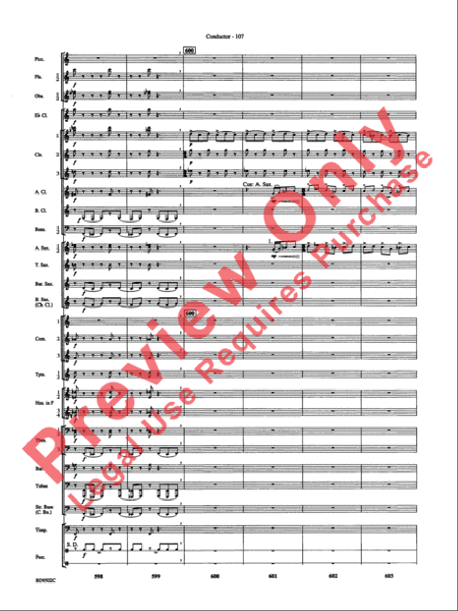 Symphony No. 3 for Band Concert Band scores gallery preview page 110
