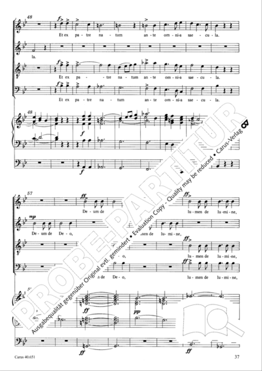 Mass in D Major (Missa in D) 4-Part scores gallery preview page 46