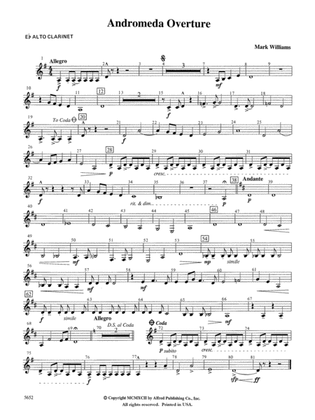 Andromeda Overture: E-flat Alto Clarinet