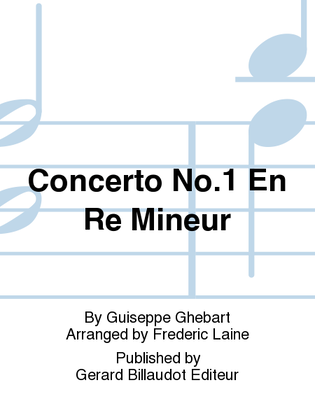 Book cover for Concerto No. 1 En Re Mineur