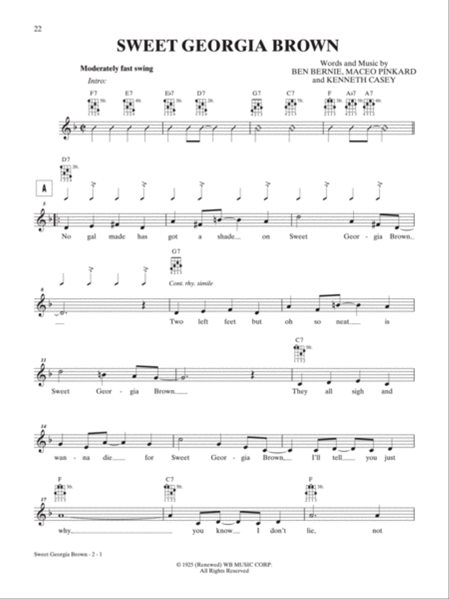 Sweet Georgia Brown Mandolin scores gallery preview page 1