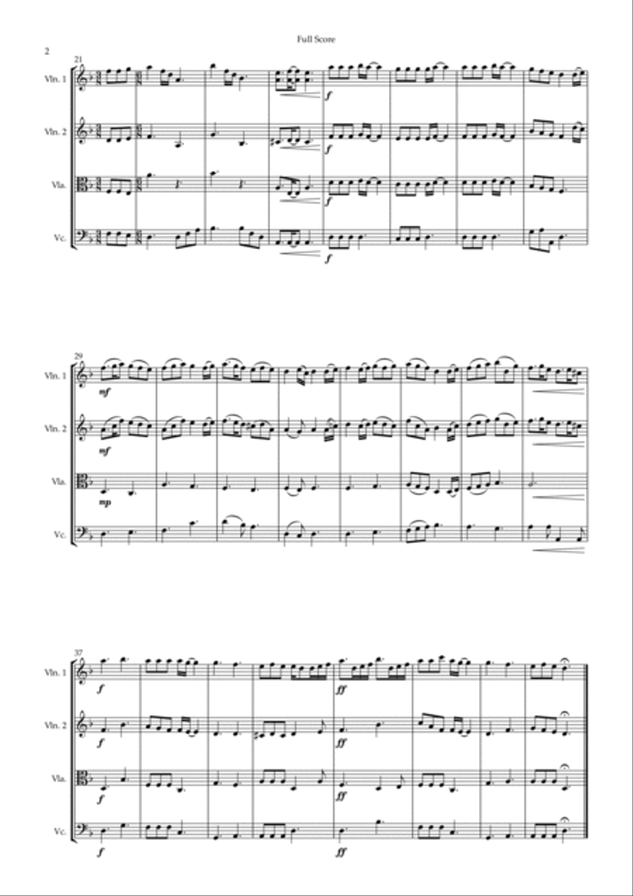 Pirates Of The Caribbean Pirates Of The Caribbean String Quartet scores gallery preview page 2