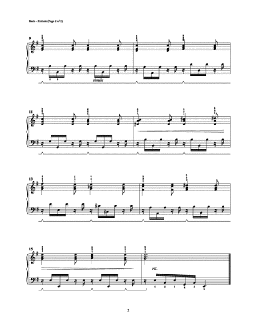 Prelude Prelude Easy Piano scores gallery preview page 2