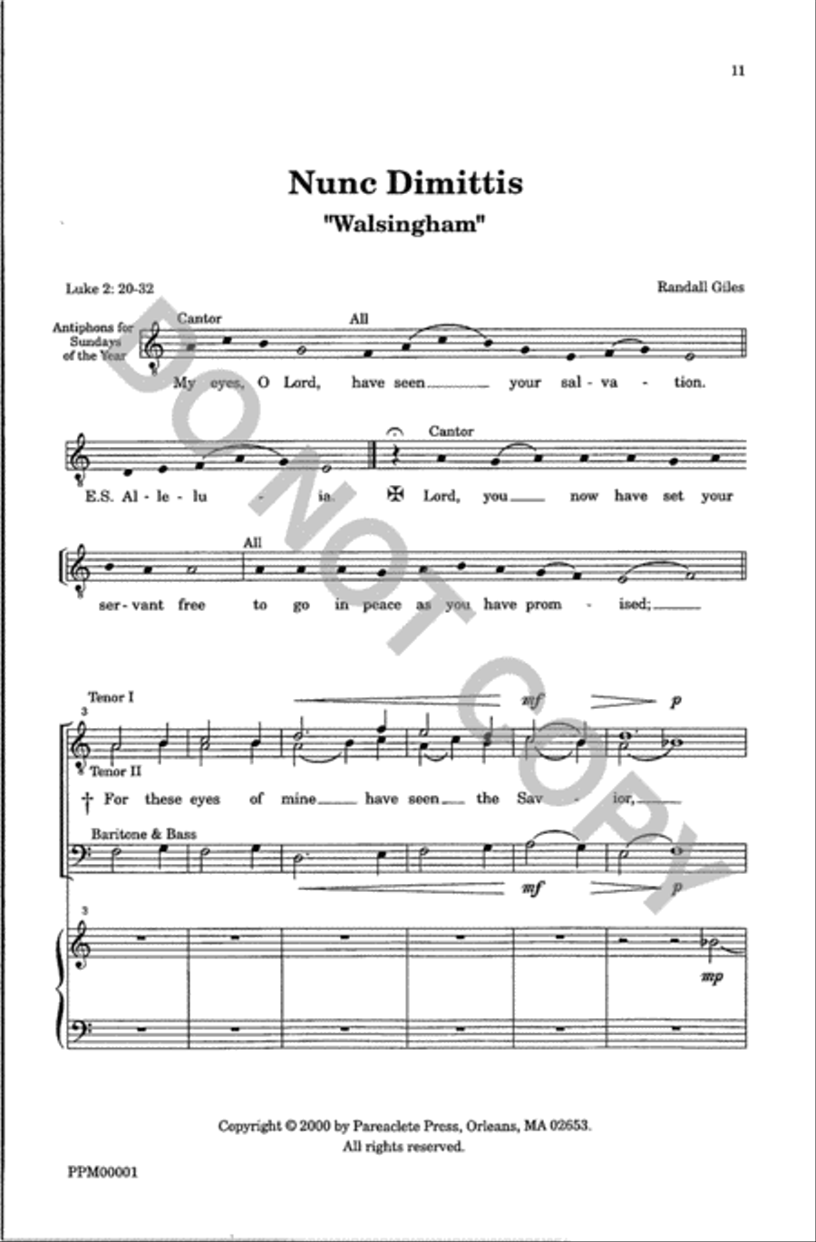 Magnificat and Nunc Dimittis (Walsingham Service) TTBB scores gallery preview page 13