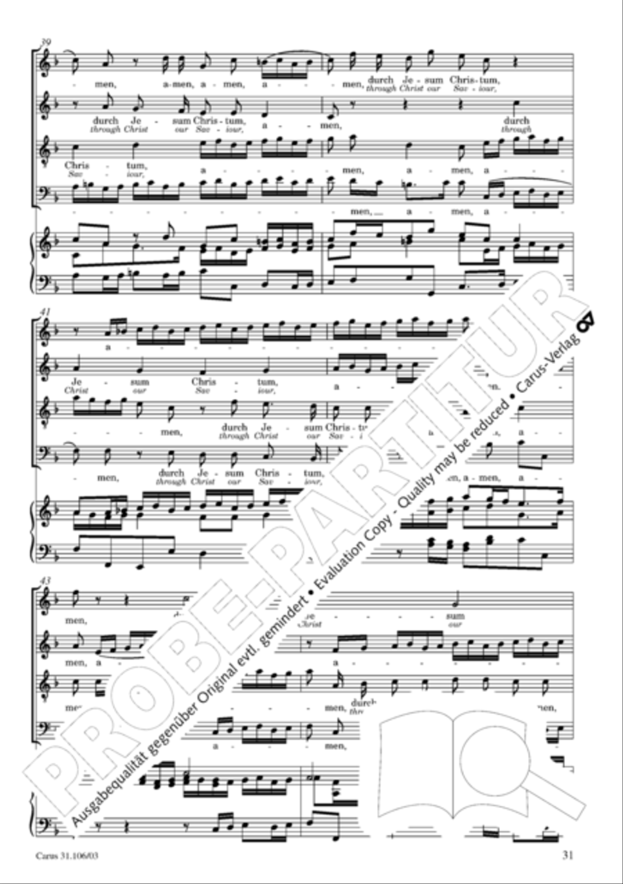 God's own time is the time appointed (Gottes Zeit ist die allerbeste Zeit) 4-Part scores gallery preview page 31