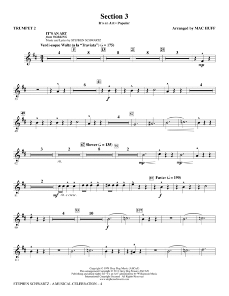 Stephen Schwartz: A Musical Celebration (Medley) - Trumpet 2 Choir scores gallery preview page 4