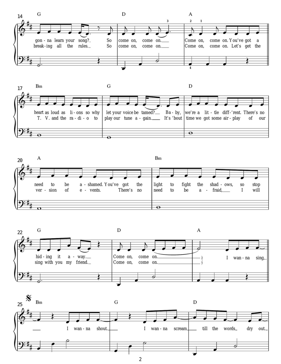 Read All About It, Part III Easy Piano scores gallery preview page 2