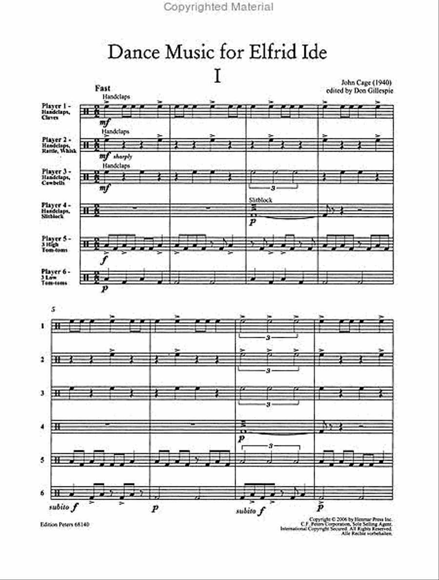 Dance Music for Elfrid Ide Percussion Ensemble scores gallery preview page 2