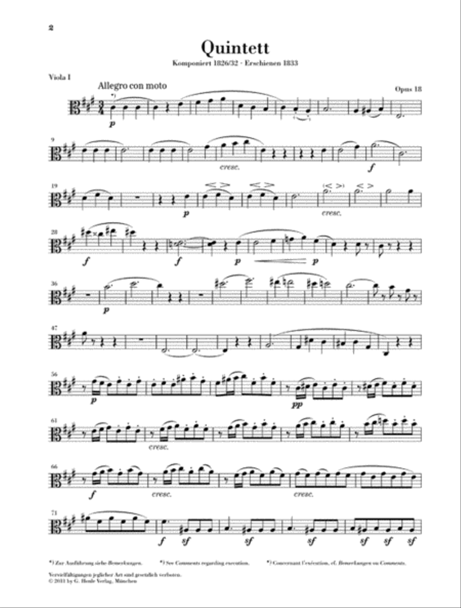 String Quintets, Op. 18 and 87 String Quintet scores gallery preview page 5