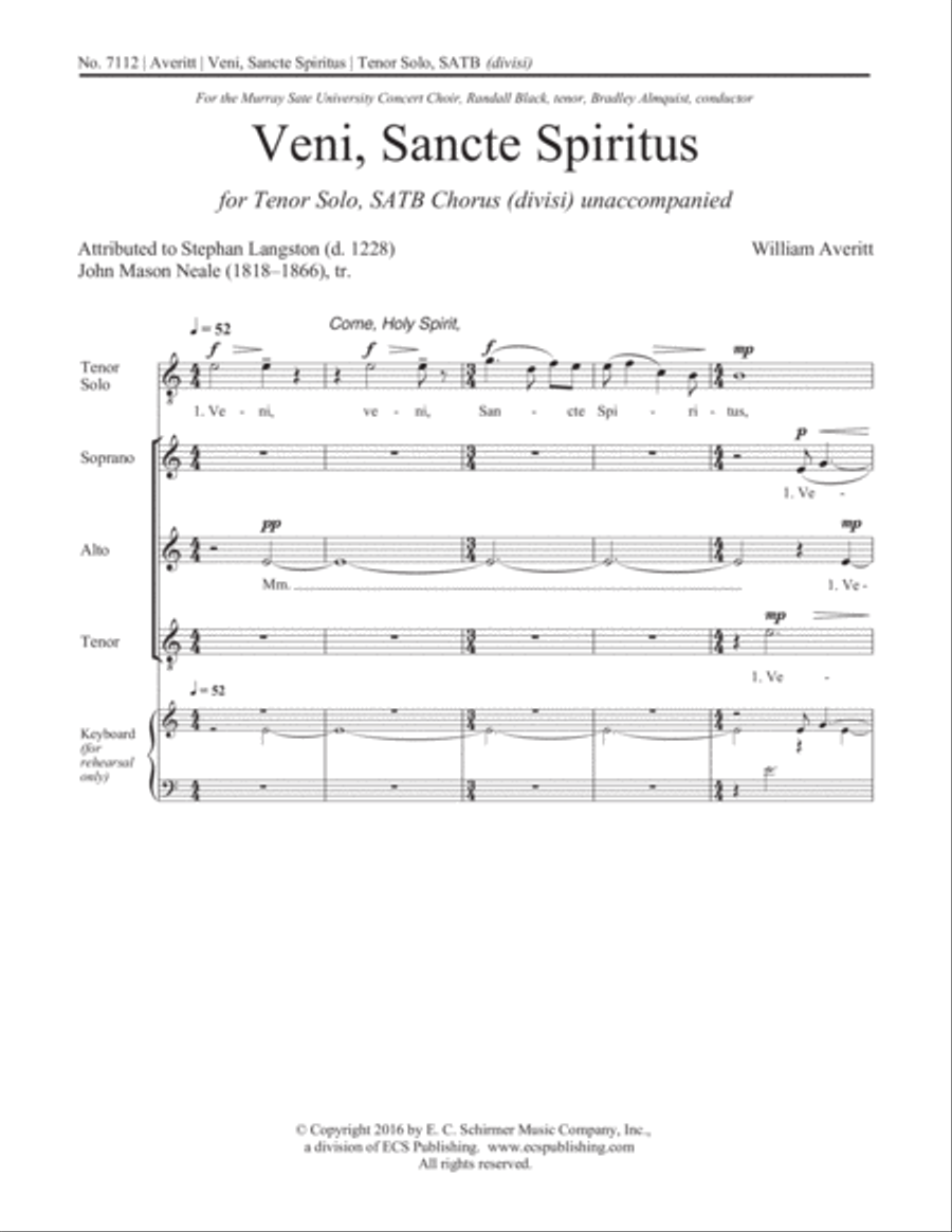Veni, Sancte Spiritus Veni, Sancte Spiritus Divisi scores gallery preview page 2