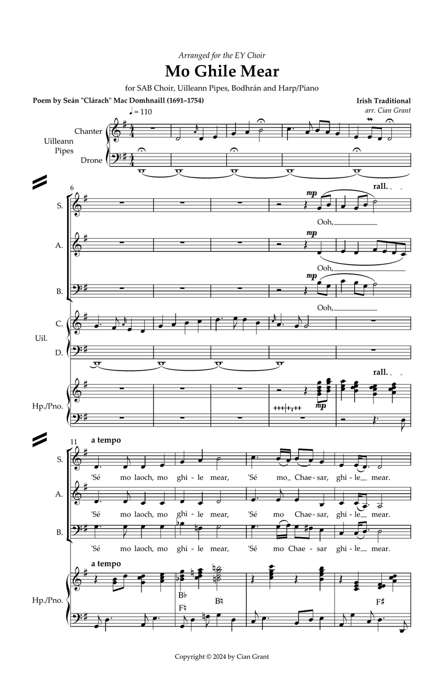 Mo Ghile Mear 3-Part scores gallery preview page 3