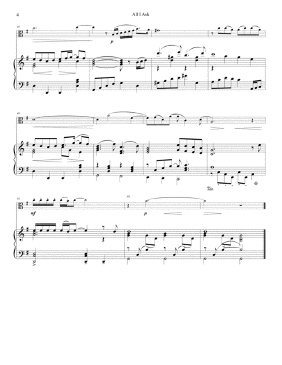 All I Ask All I Ask Viola scores gallery preview page 4