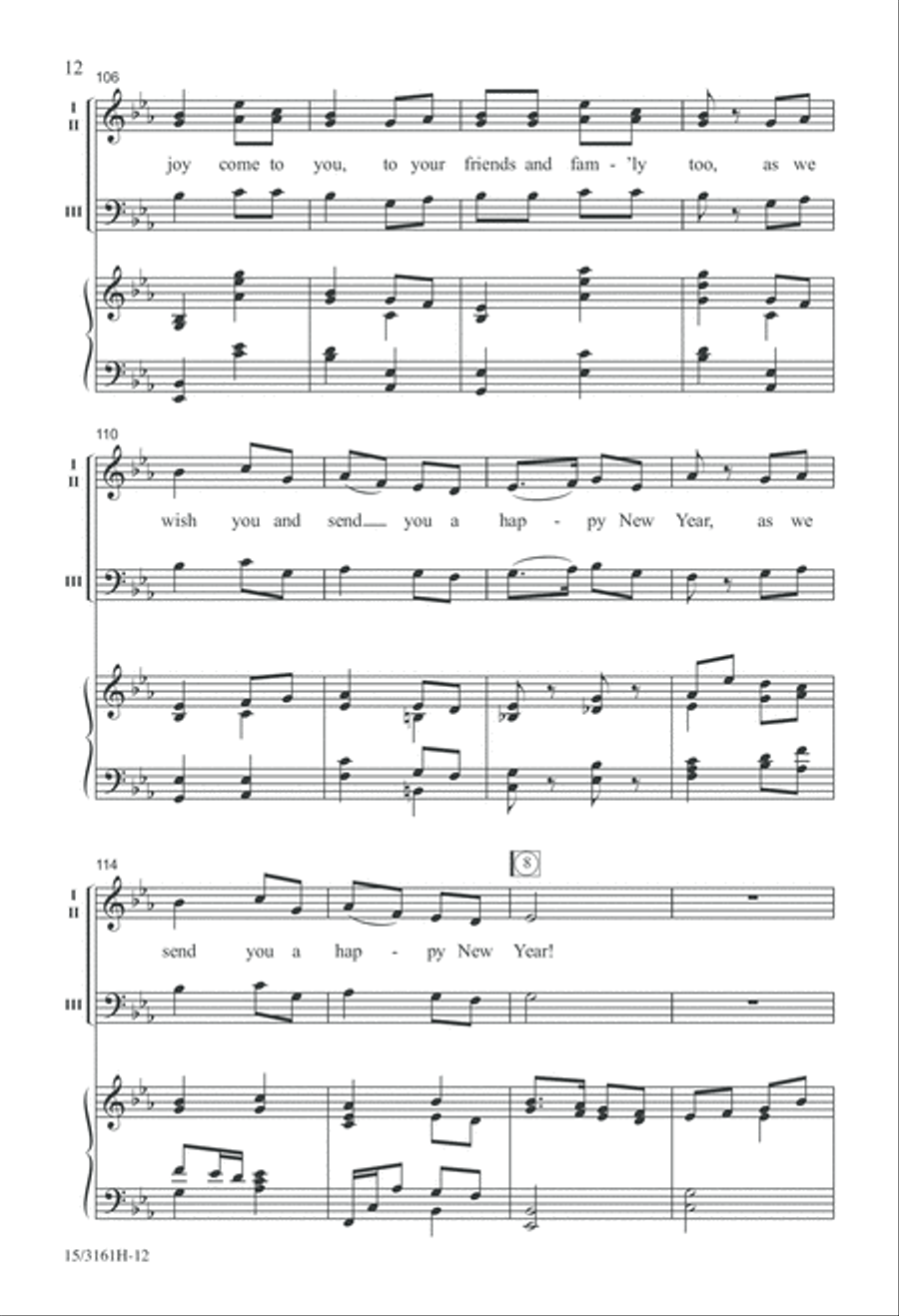 Twelve Carols of Christmas 3-Part scores gallery preview page 12