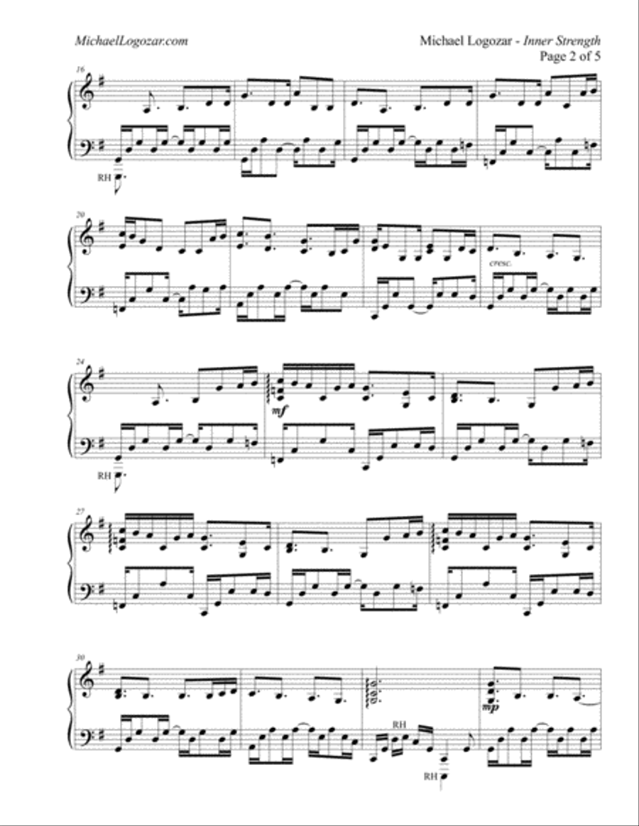 Inner Strength Inner Strength Piano Solo scores gallery preview page 2