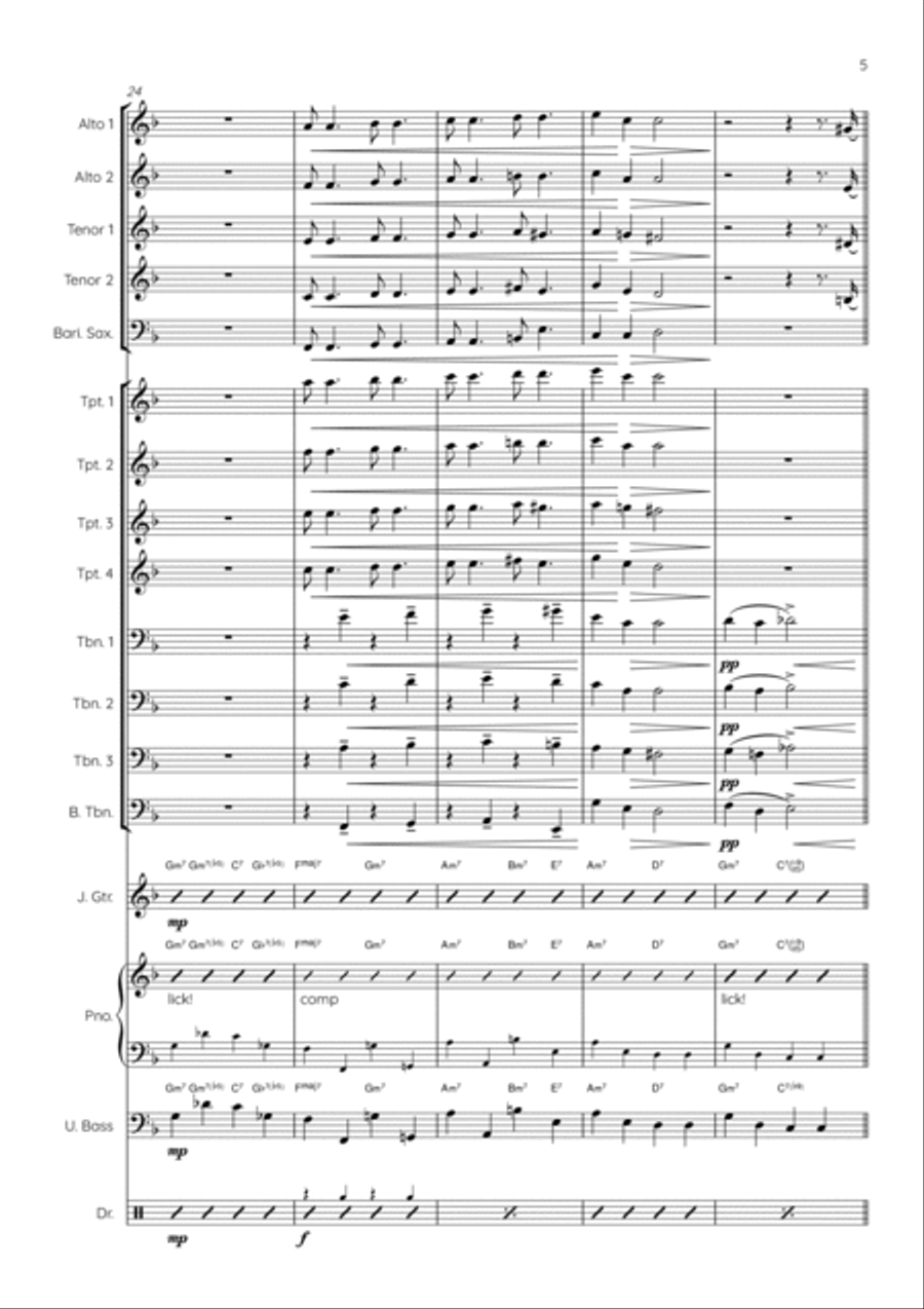 It Never Entered My Mind Jazz Ensemble scores gallery preview page 5