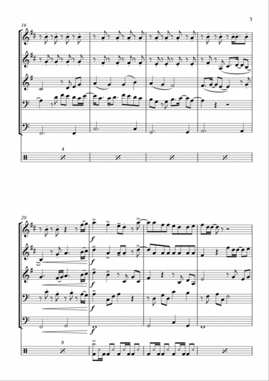 Hey, Soul Sister Hey, Soul Sister Small Ensemble scores gallery preview page 3