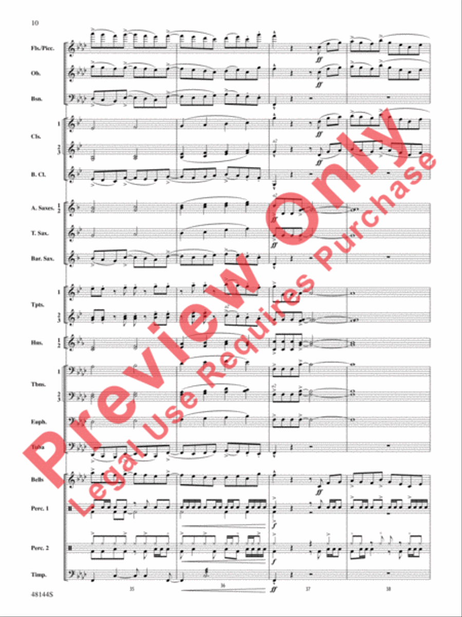 Dances of a Shimmering Spirit Concert Band scores gallery preview page 11