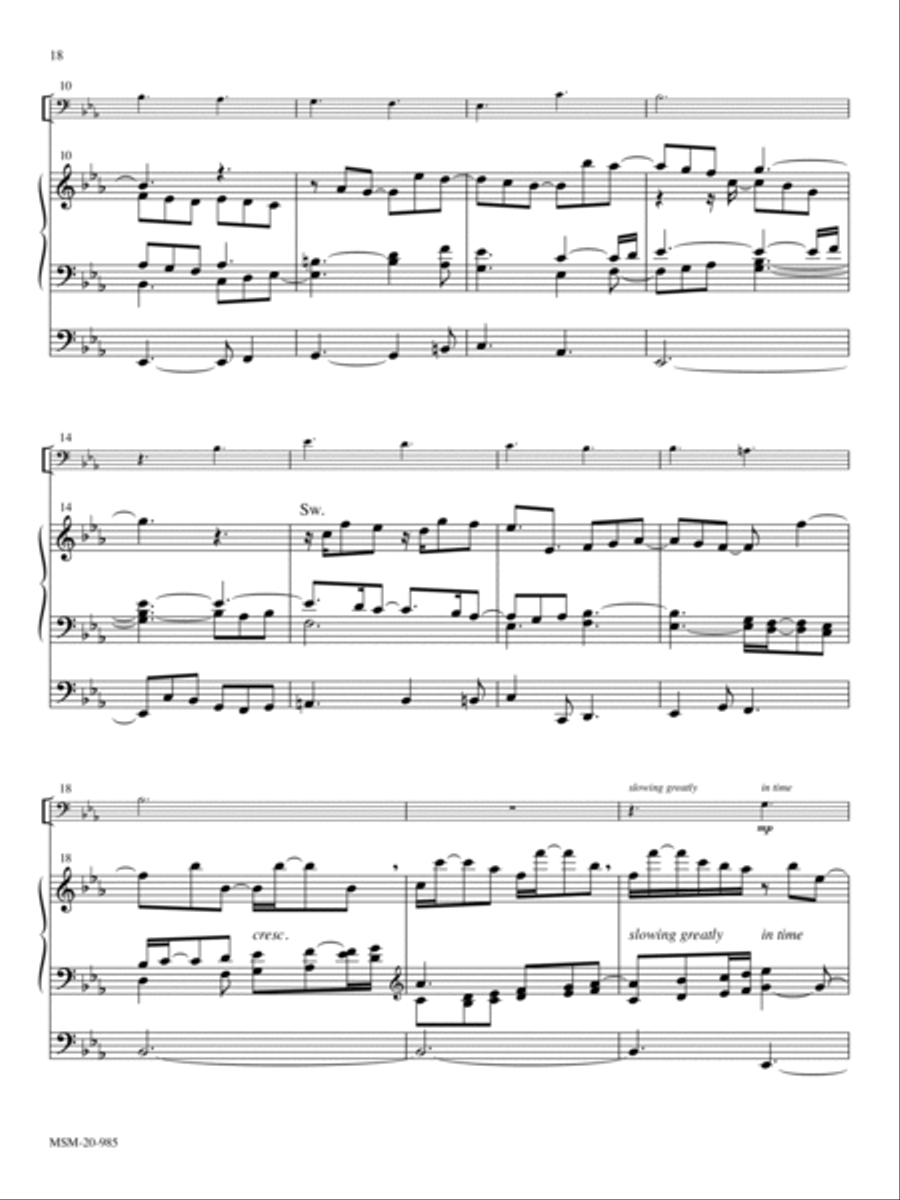 Five Preludes for Cello and Organ Organ Accompaniment scores gallery preview page 10
