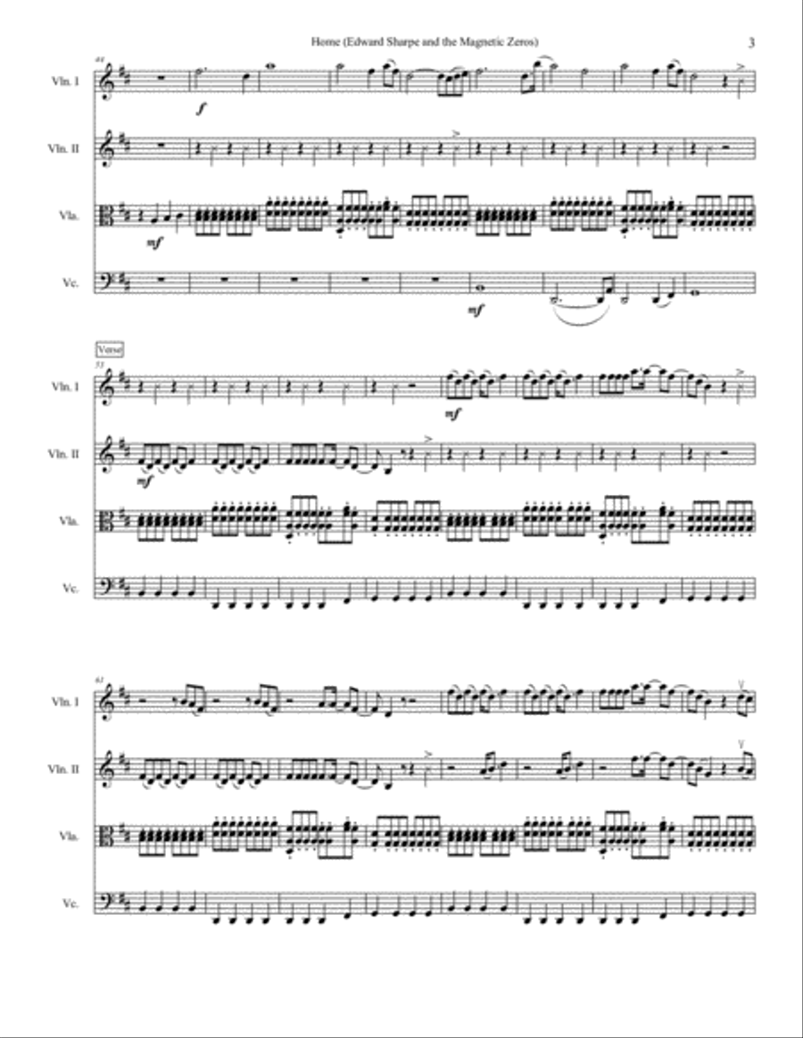 Home String Quartet scores gallery preview page 3