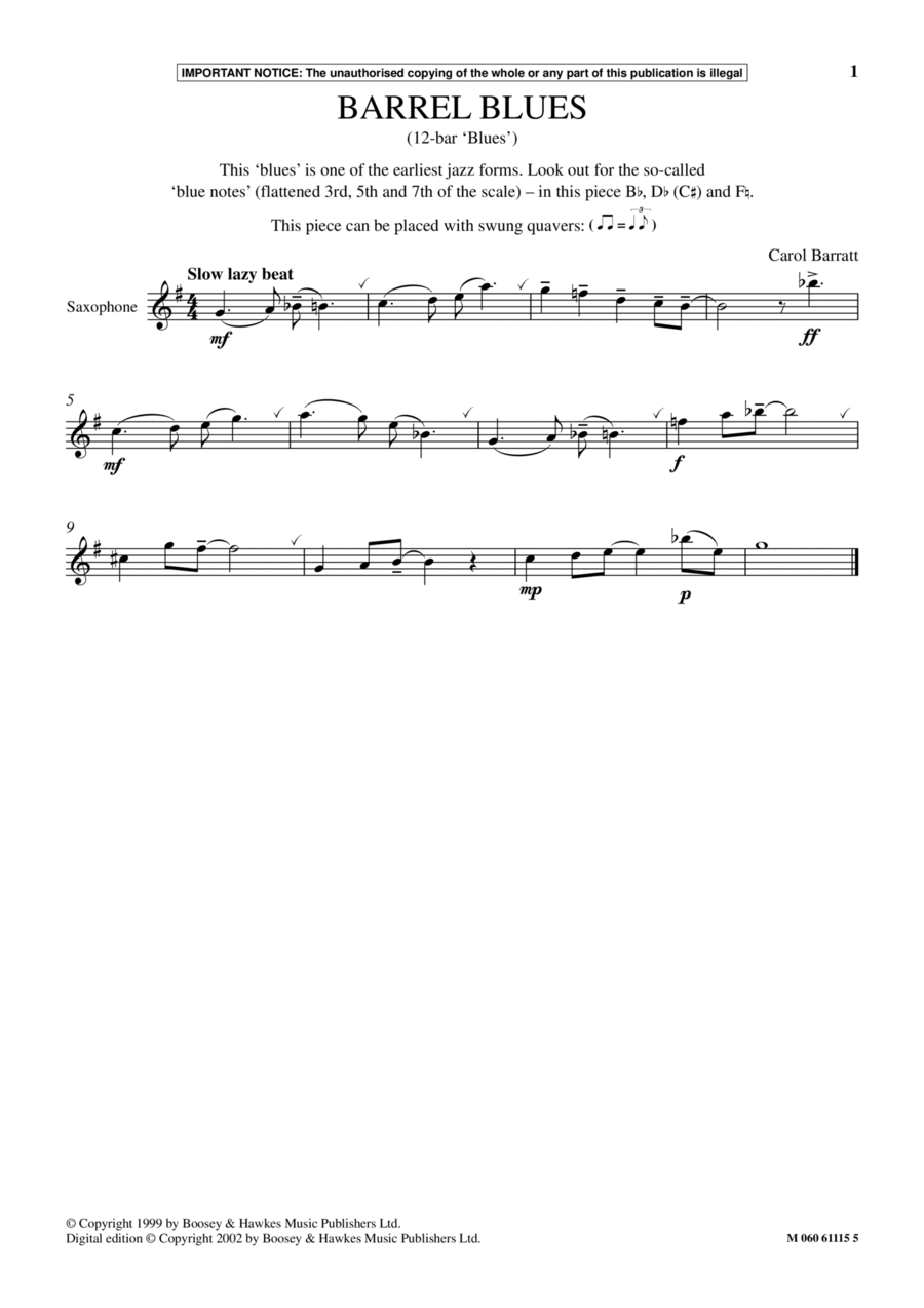 Barrel Blues Barrel Blues School and Community scores gallery preview page 1
