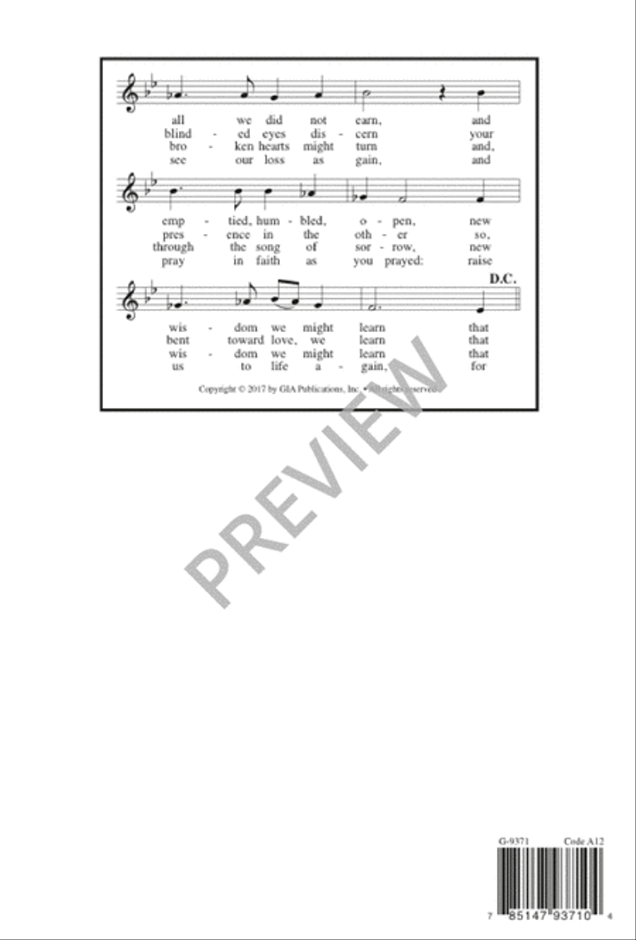 All Is Gift, All Is Grace 3-Part scores gallery preview page 12