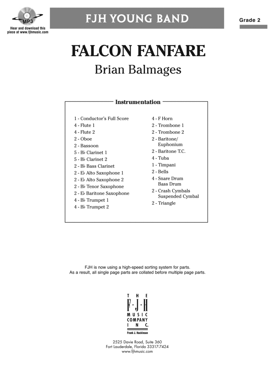 Falcon Fanfare: Score