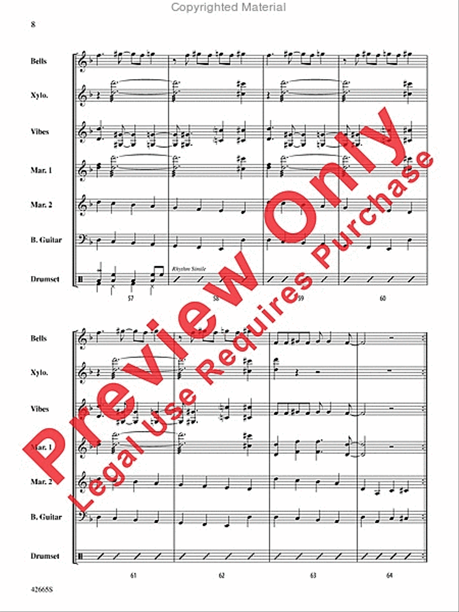 Cantina Band (from Star Wars) Percussion Ensemble scores gallery preview page 9