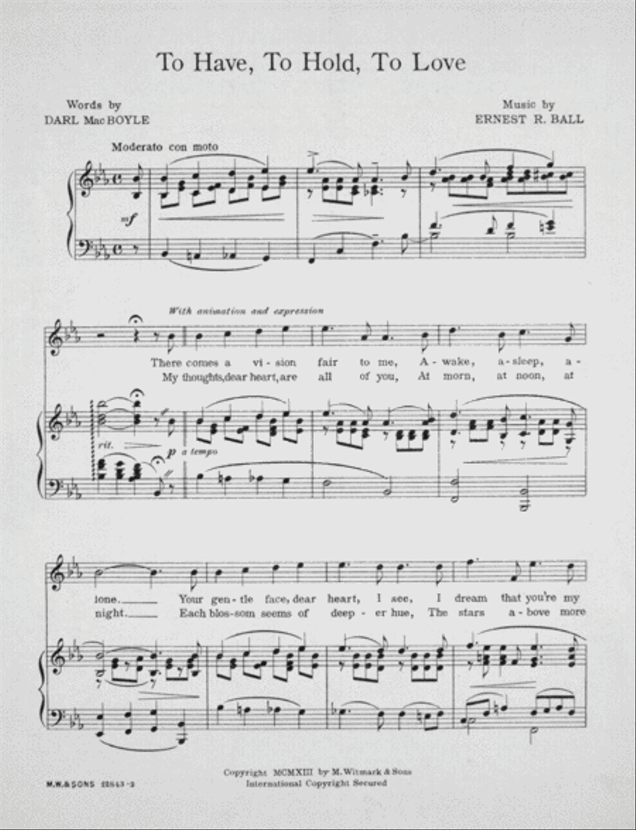 To Have, To Hold, To Love. Ballad Voice scores gallery preview page 2