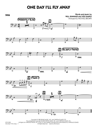 One Day I'll Fly Away (from Moulin Rouge) (arr. Michael Brown) - Bass