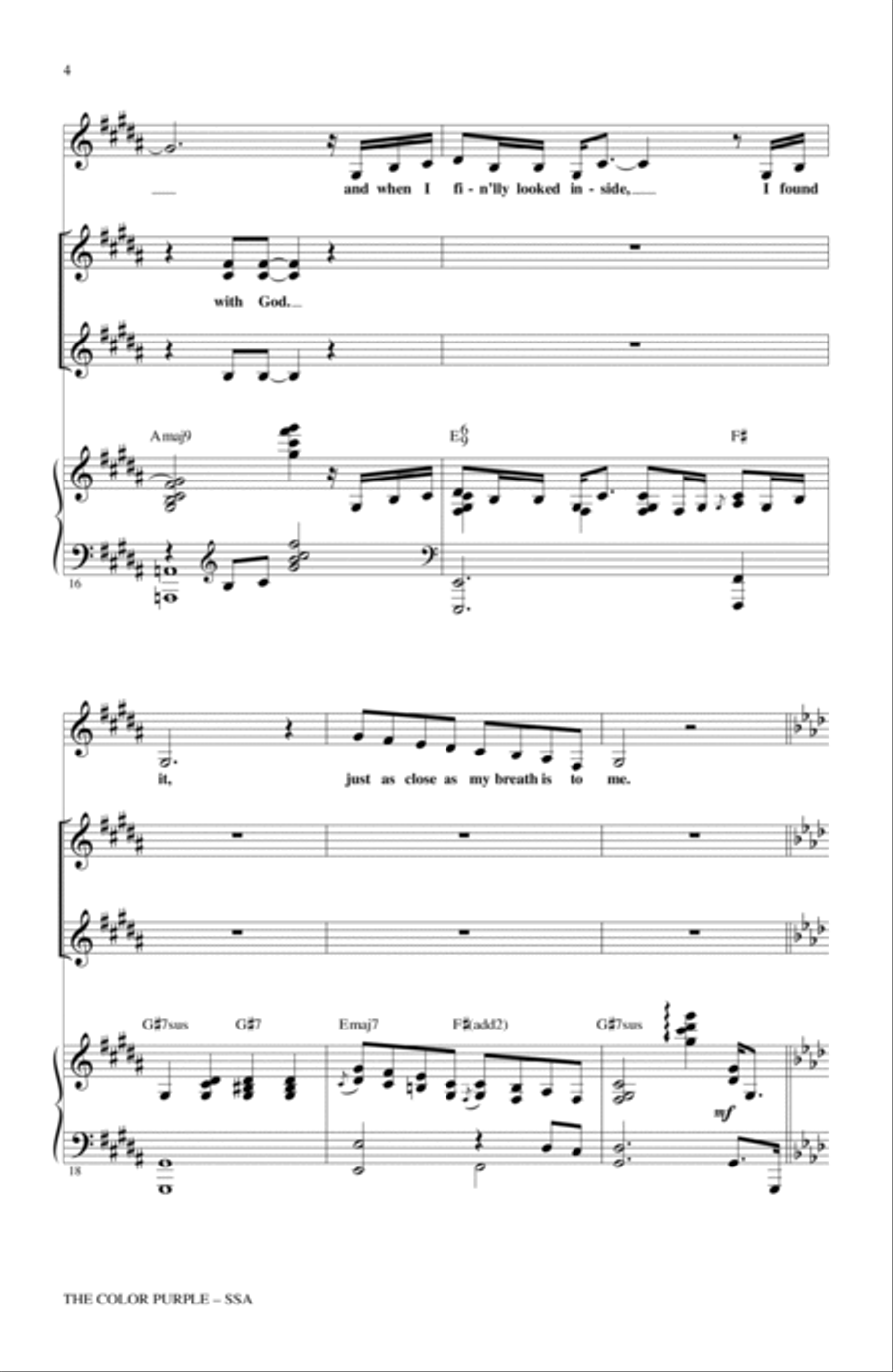 The Color Purple SSA scores gallery preview page 3