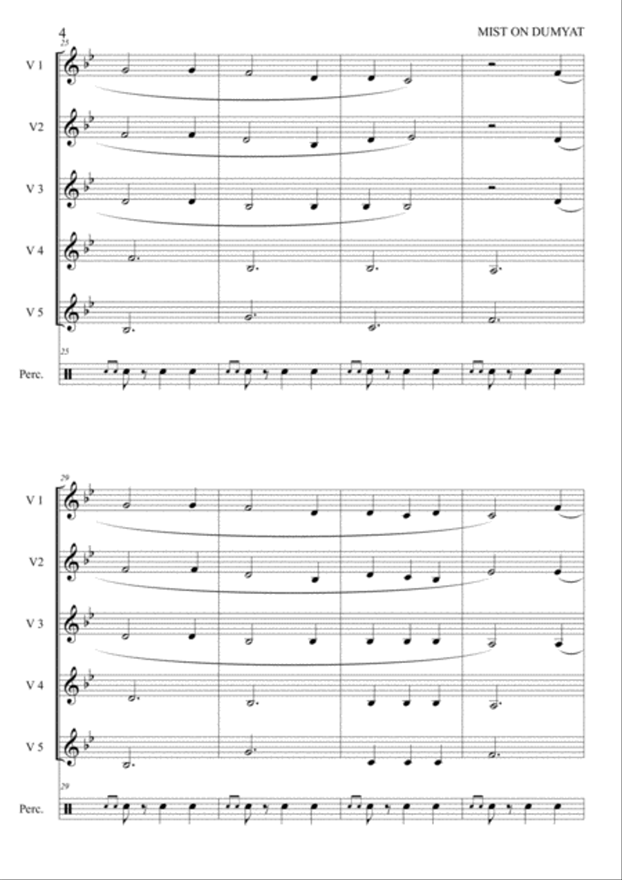 Mist on Dumyat - Flexible beginner band Concert Band scores gallery preview page 4