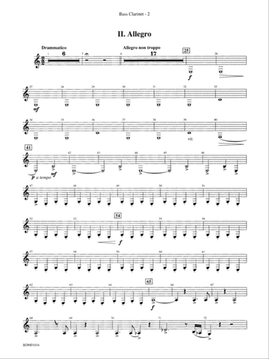 Fanfare and Allegro: B-flat Bass Clarinet Concert Band scores gallery preview page 3