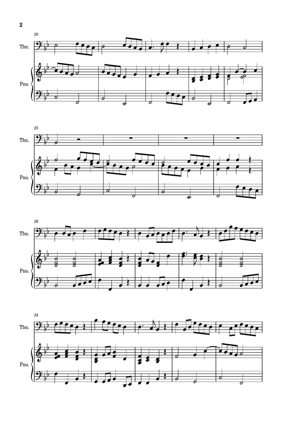 Ten Christmas Songs - Trombone with Piano Accompaniment Piano scores gallery preview page 4