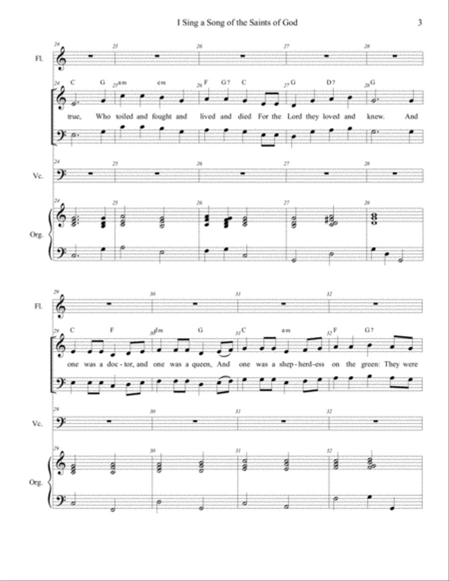 I Sing a Song of the Saints of God