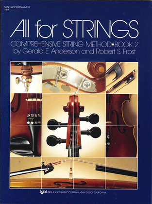 Book cover for All For Strings Book 2 - Piano