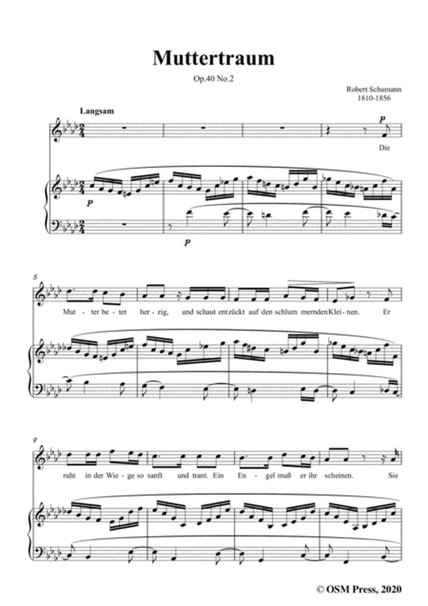 Schumann-Muttertraum Op.40 No.2,in f minor